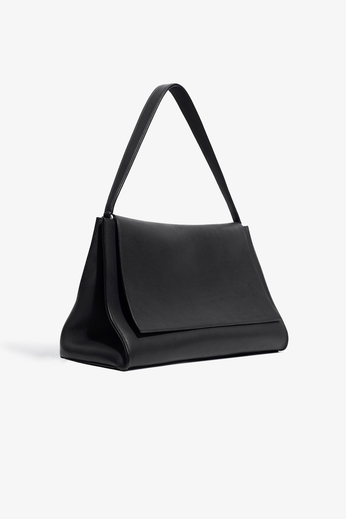 Nour Hammour Amal Everyday Bag Black Leather - Three Quarters