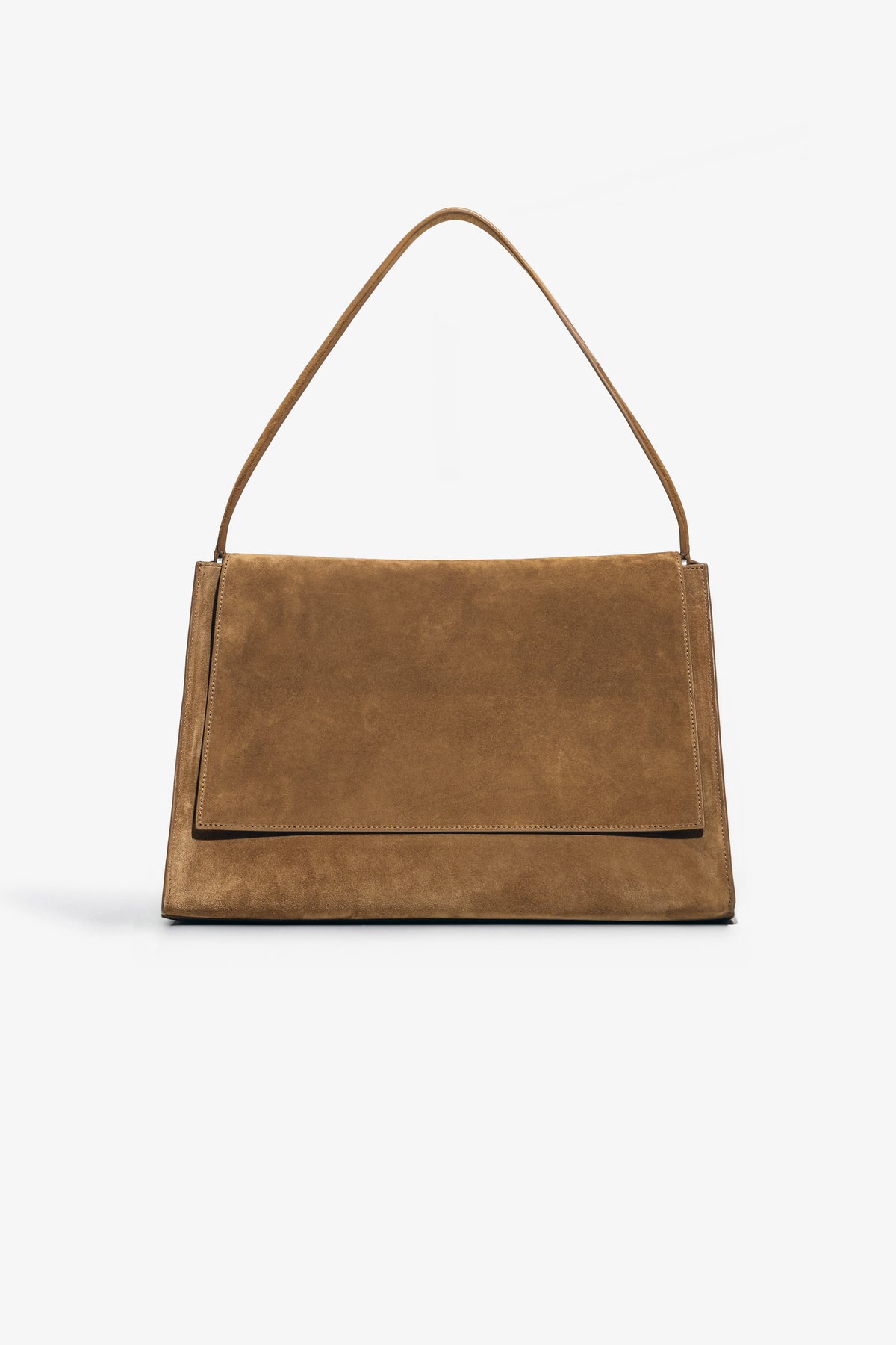 Nour Hammour Amal Everyday Bag Toffee Suede - Silhouette