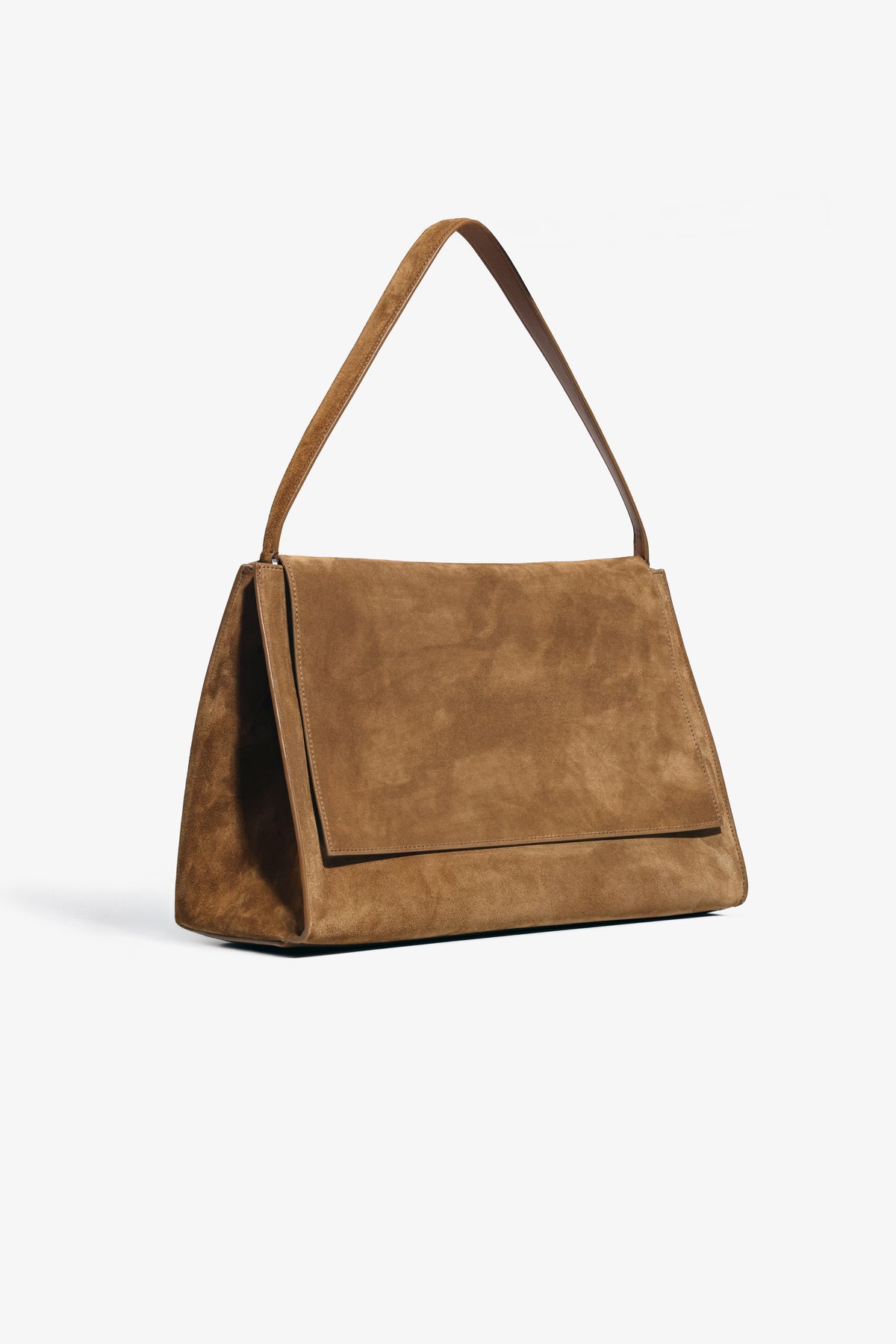 Nour Hammour Amal Everyday Bag Toffee Suede - Three-Quarters