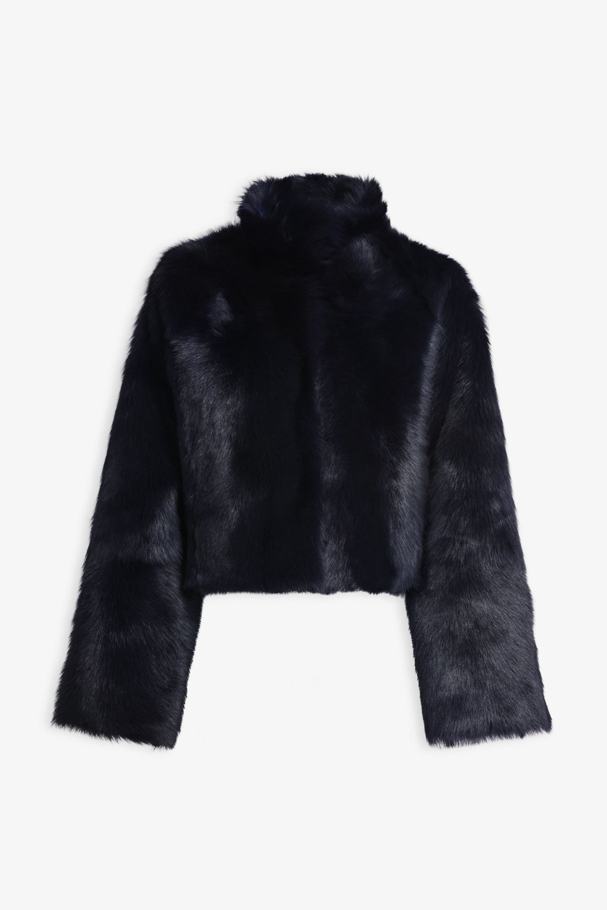 Nour Hammour Cameron Sumptious Shearling Jacket Bleu Minuit - Silhouette