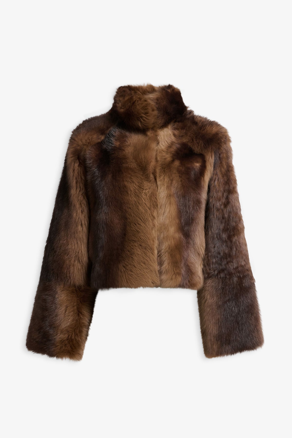 Nour Hammour Cameron Sumptuous Shearling Jacket Burnt Toffee - Silhouette