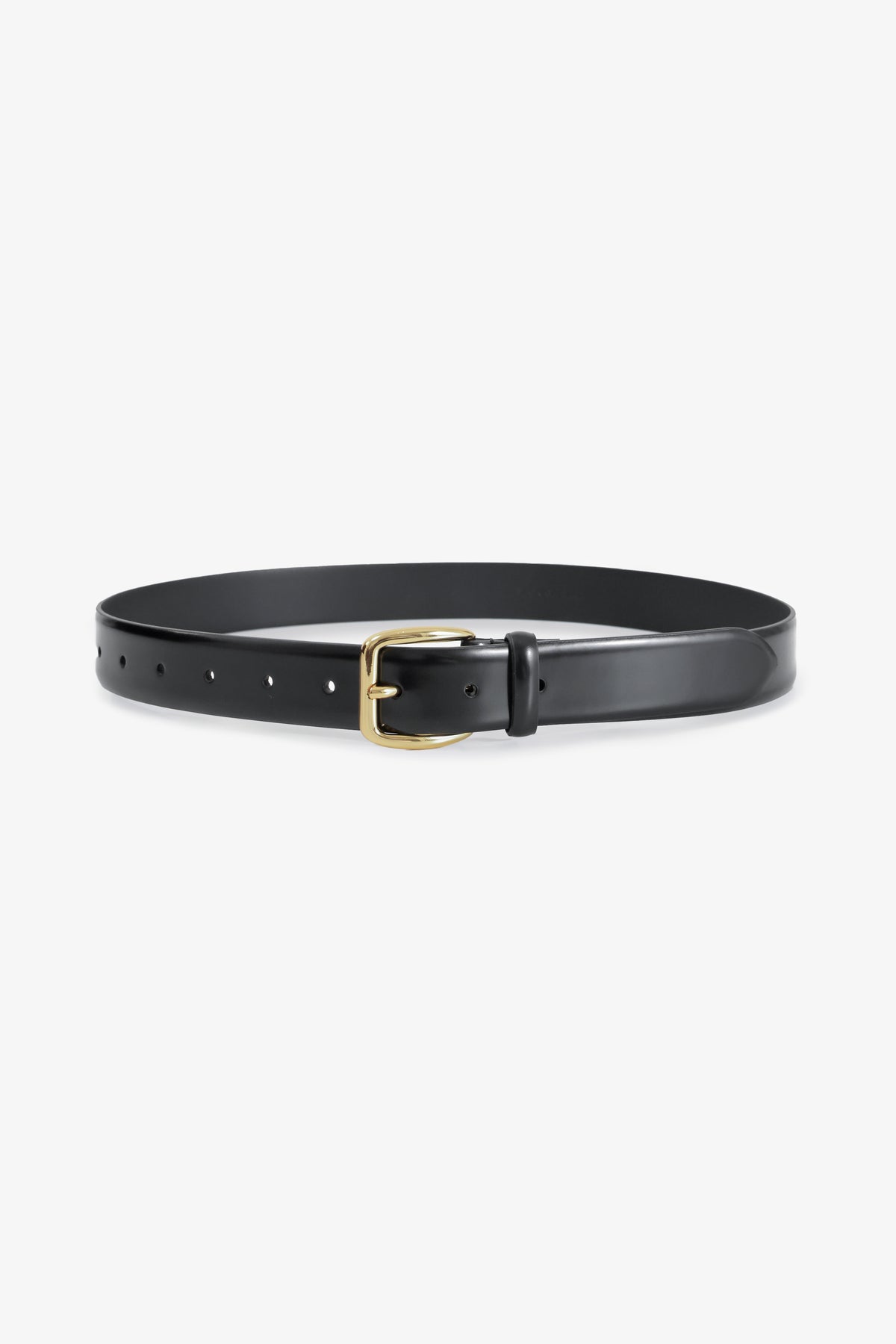 Nour Hammour Everyday Leather Belt Black Gold - Silhouette