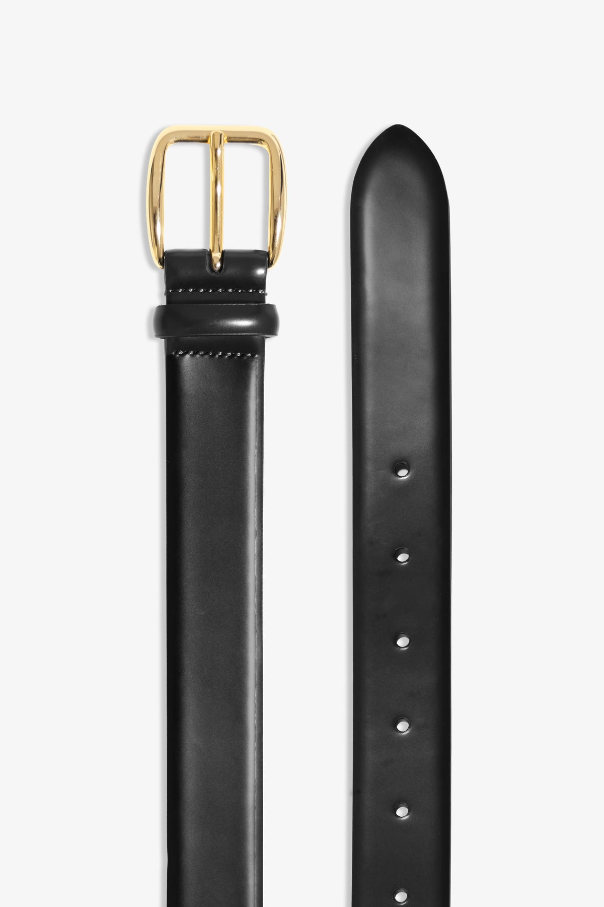 Nour Hammour Everyday Leather Belt Black Gold - Detail