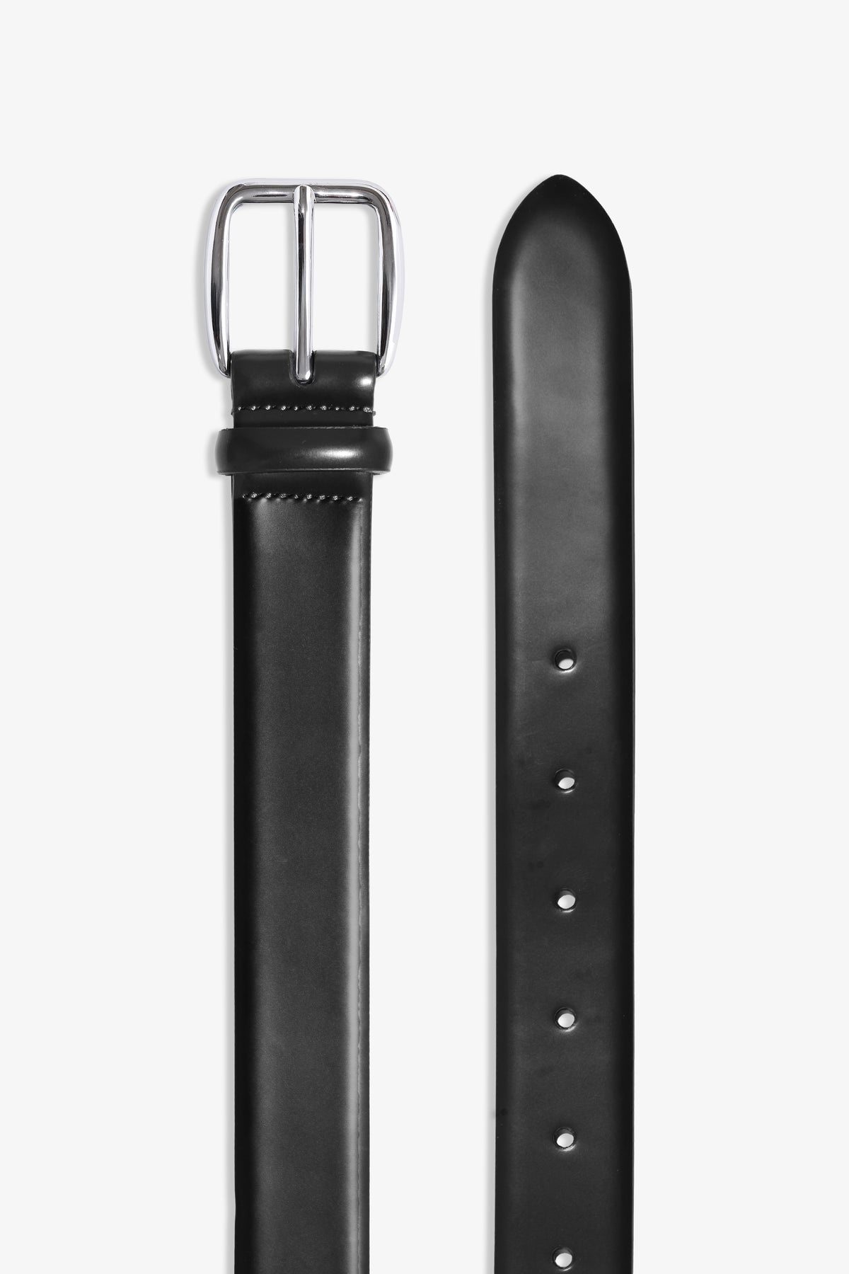 Nour Hammour Everyday Leather Belt Black Silver - Detail
