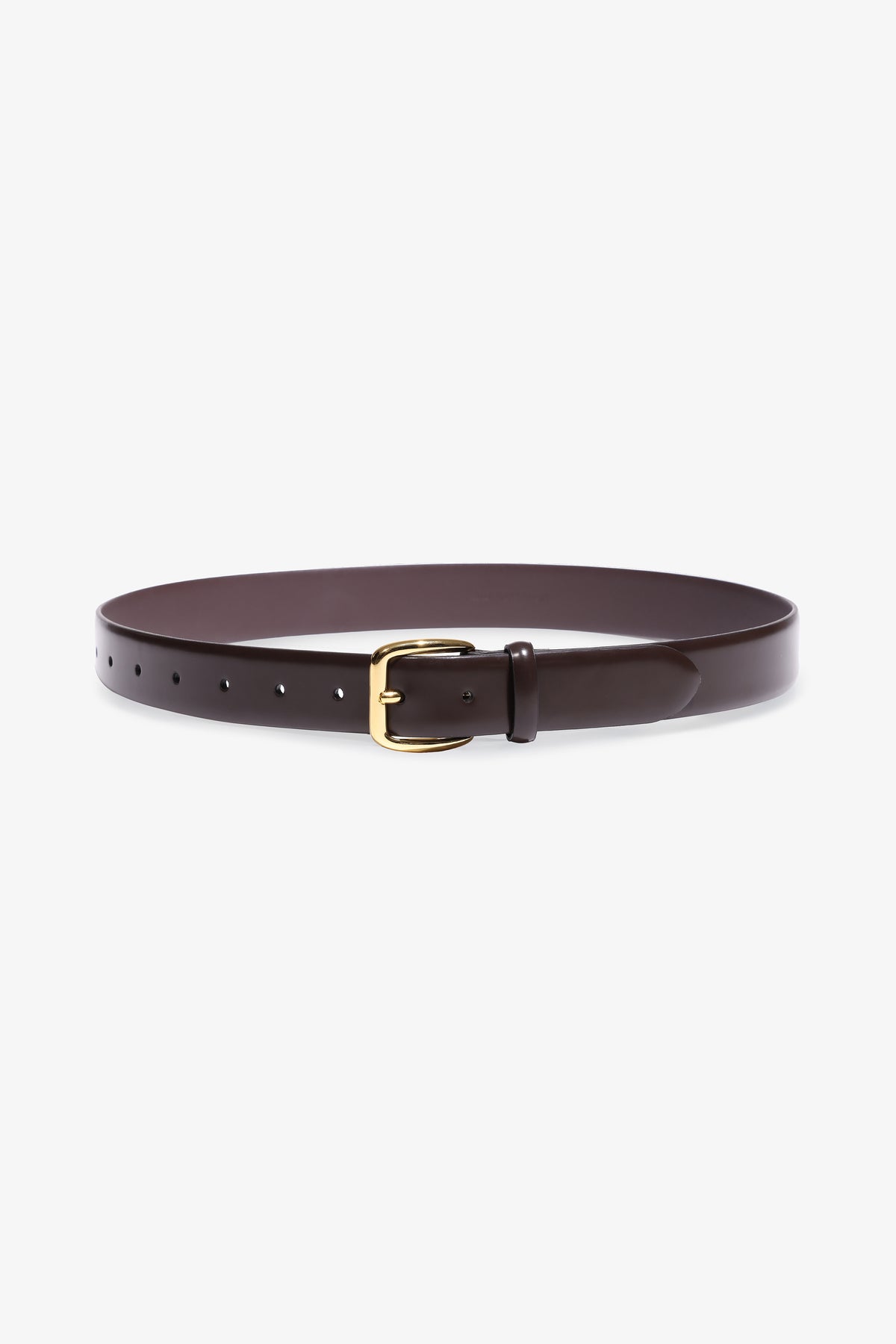 Nour Hammour Everyday Leather Belt Brown Gold - Silhouette