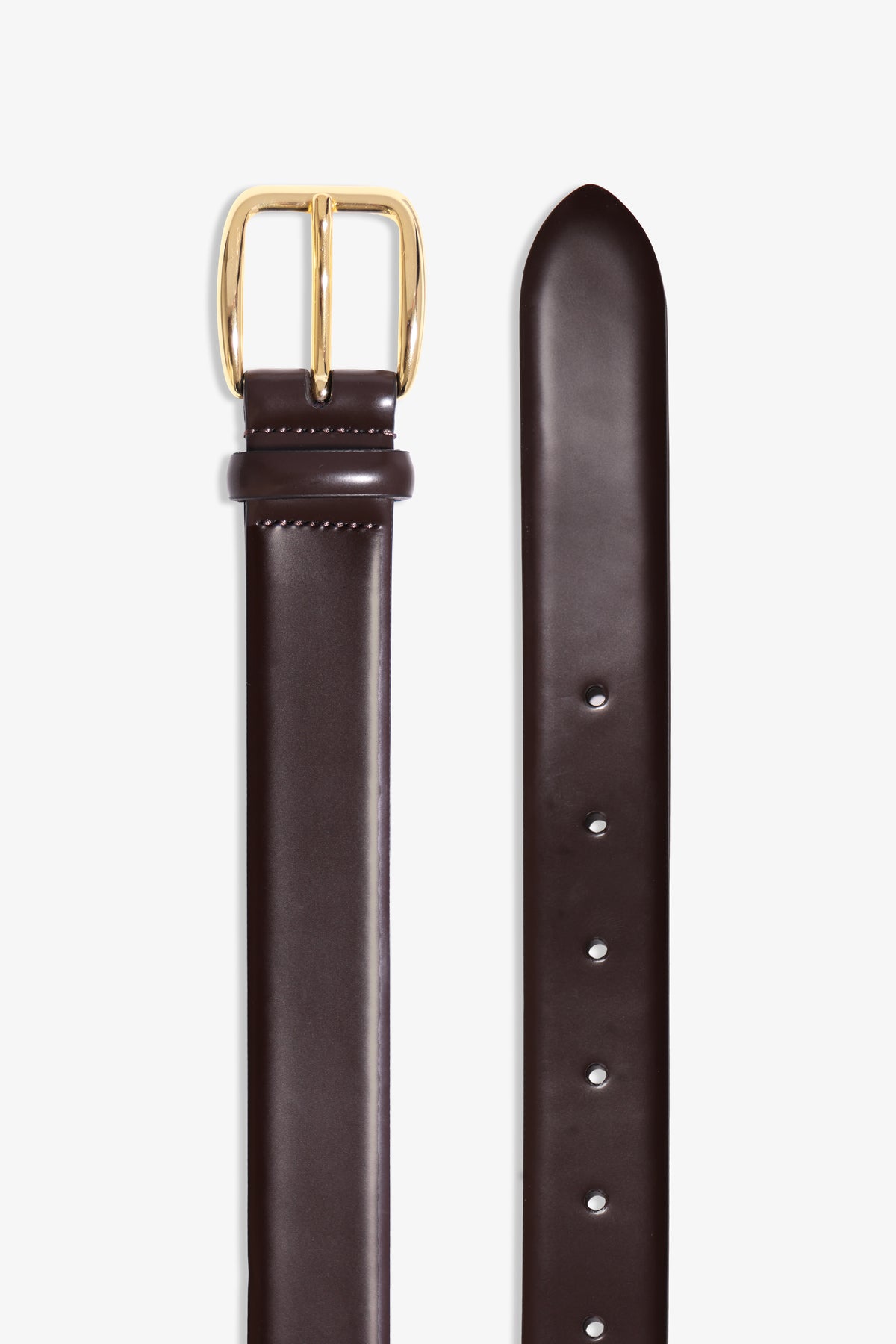 Nour Hammour Everyday Leather Belt Brown Gold - Detail