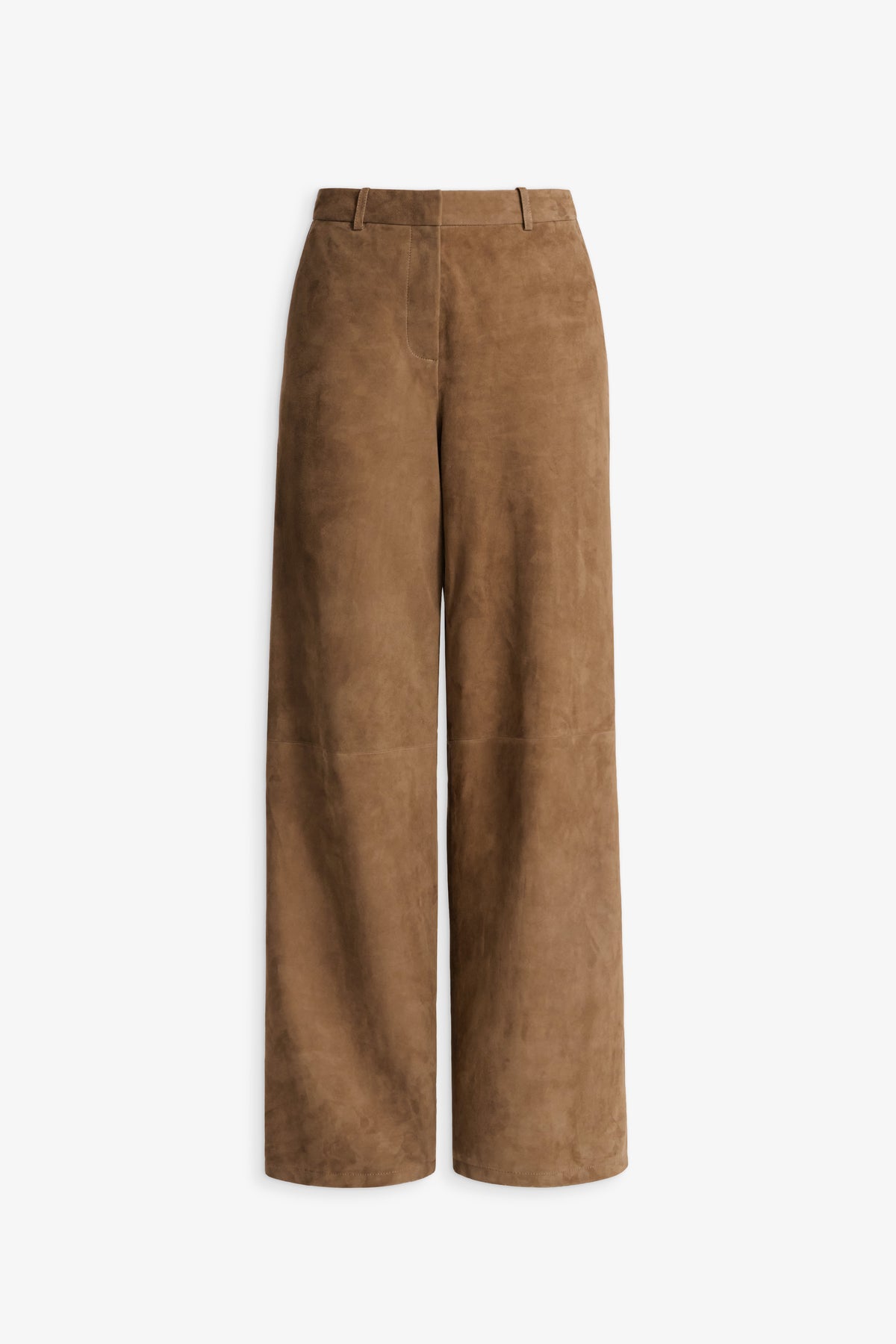 Nour Hammour Coda Wide Leg Suede Trouser Tobacco - Silhouette