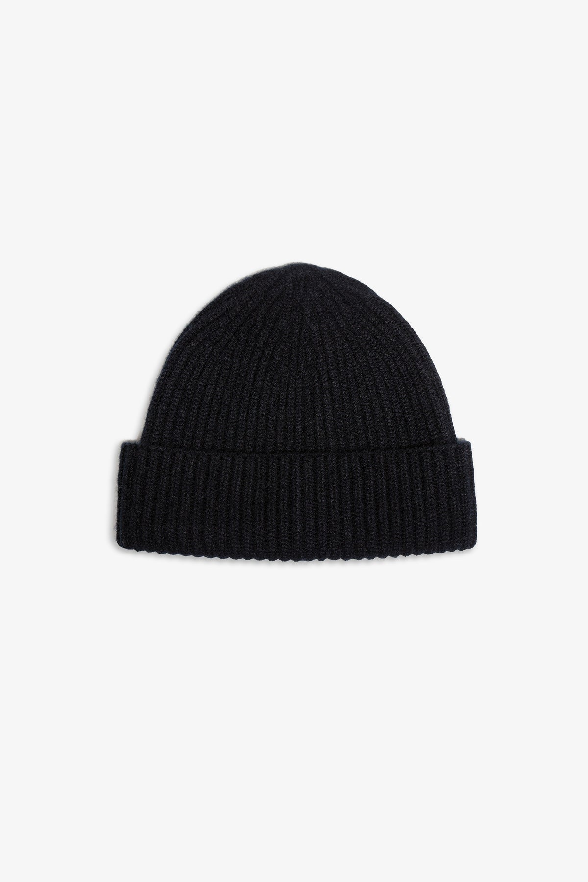Nour Hammour Jace Ribbed Cashmere Beanie Black - Silhouette