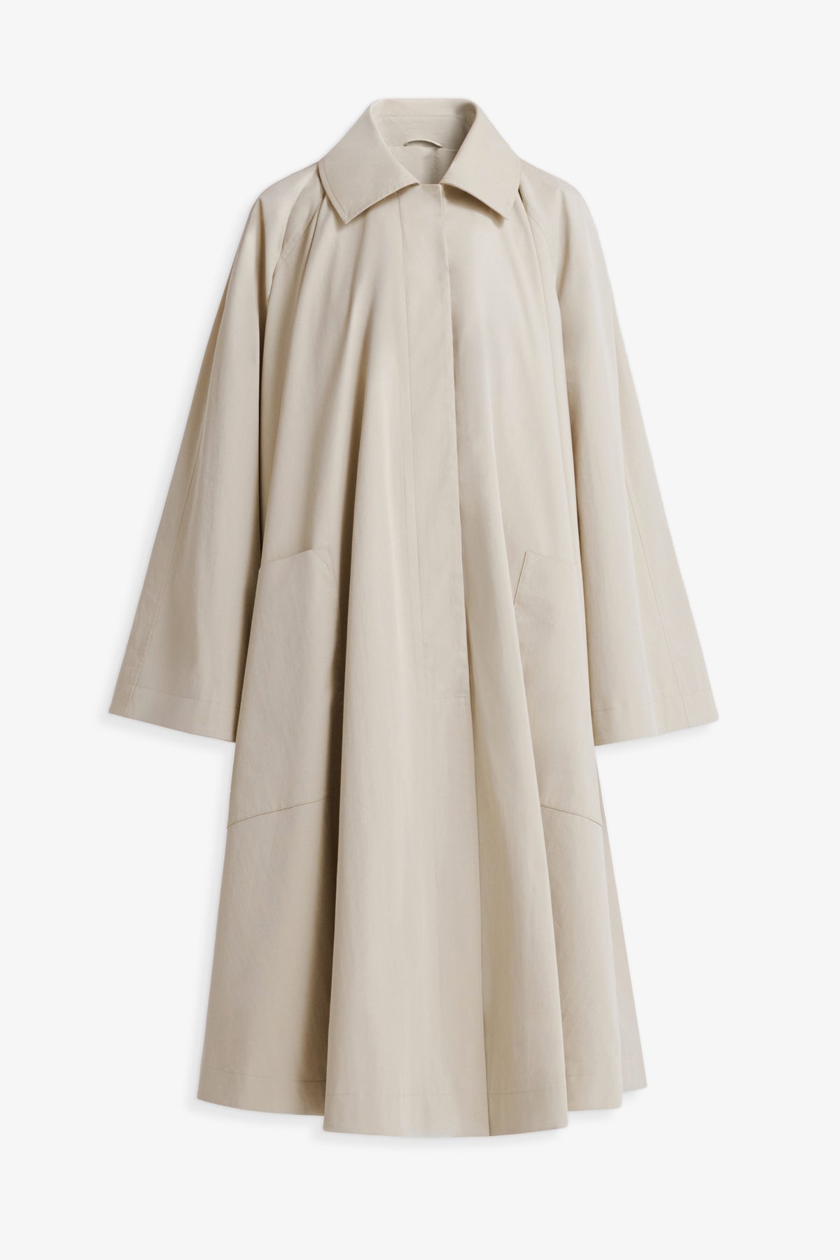 Nour Hammour Jane Graceful Cotton Coat Desert - Silhouette 
