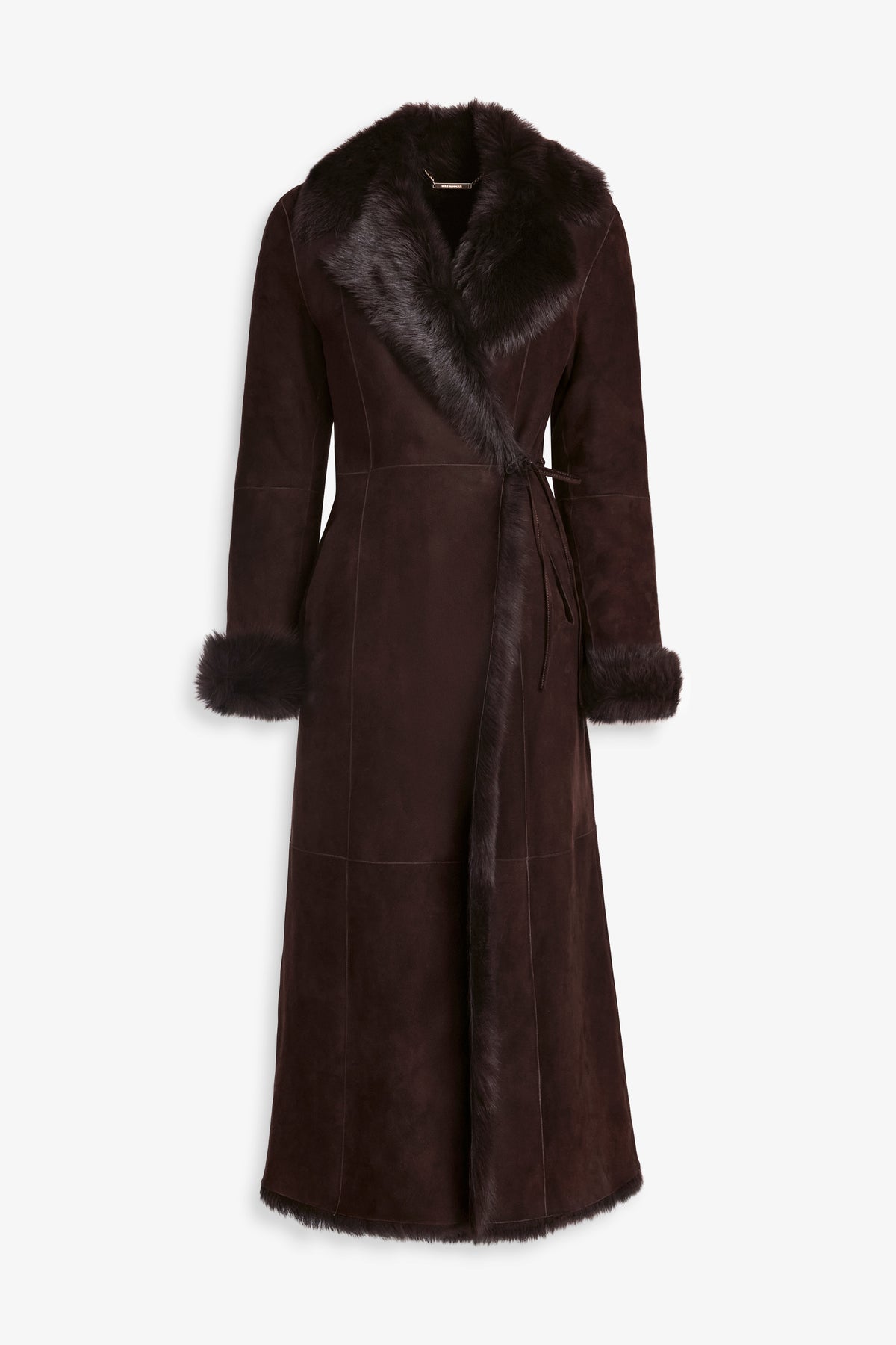 Nour Hammour Joni Off-Duty Shearling Essential Coat Affogato - Silhouette