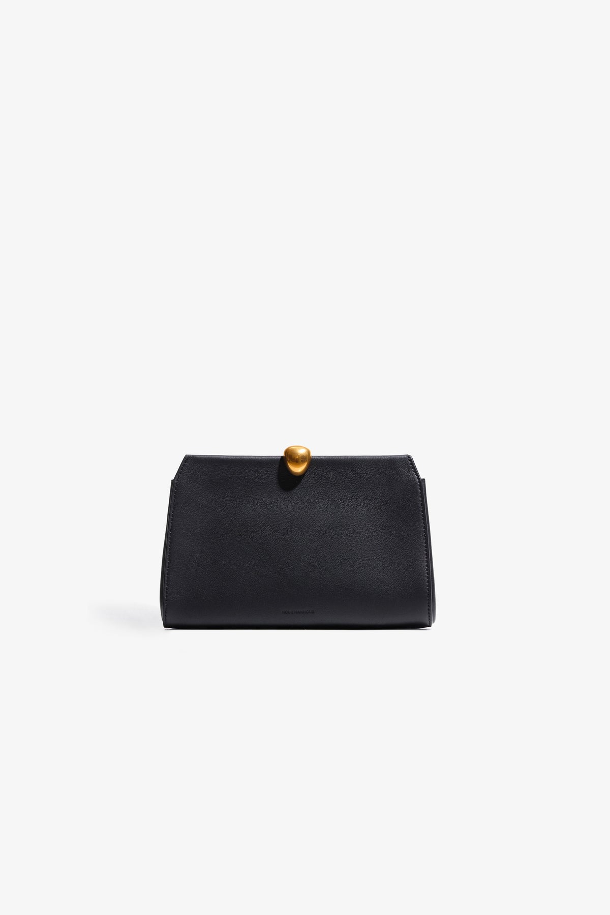 Nour Hammour Lou Jewelry Calfskin Clutch Black - Silhouette