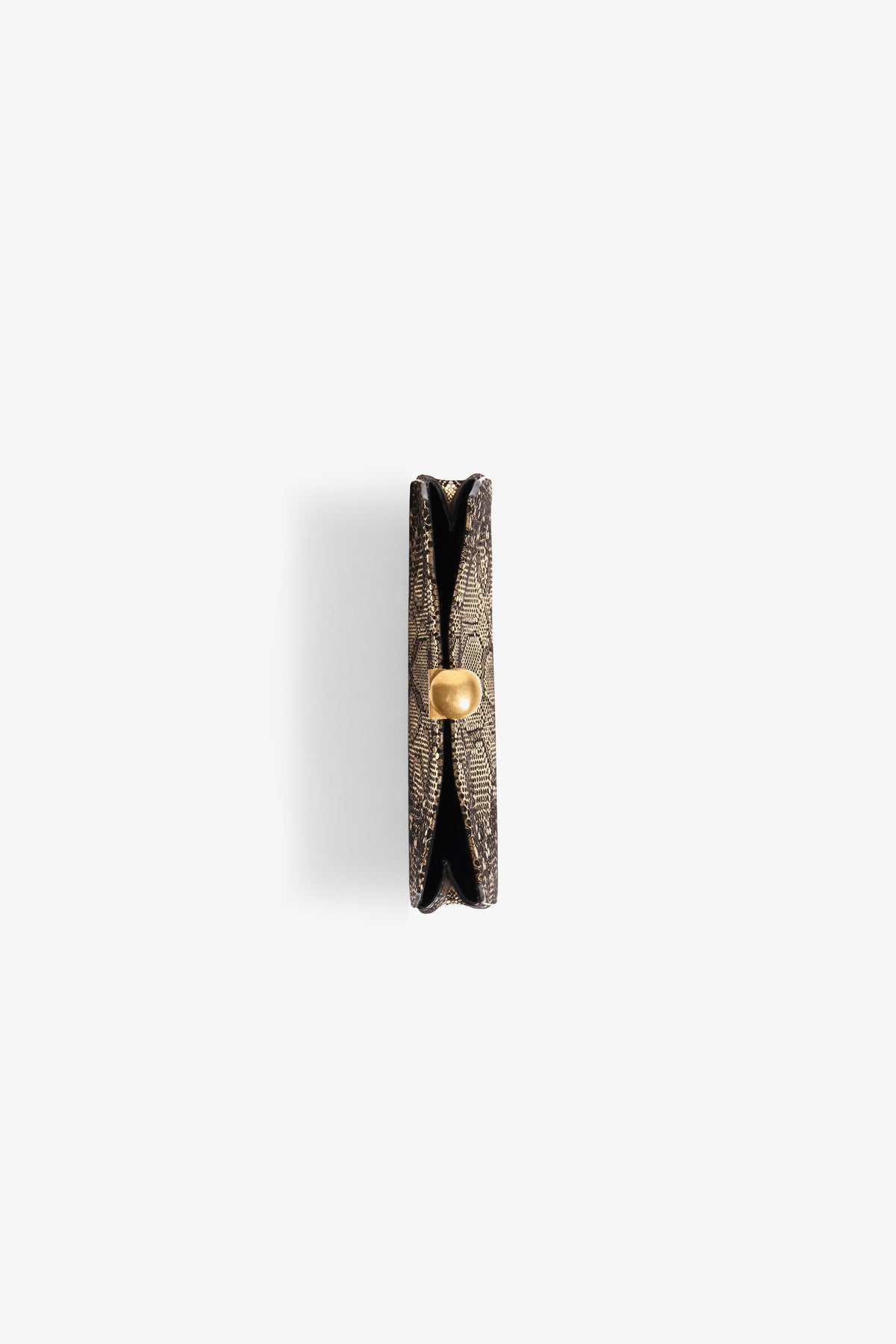 Nour Hammour Lou Jewelry Calfskin Clutch Disco Gold - Top 