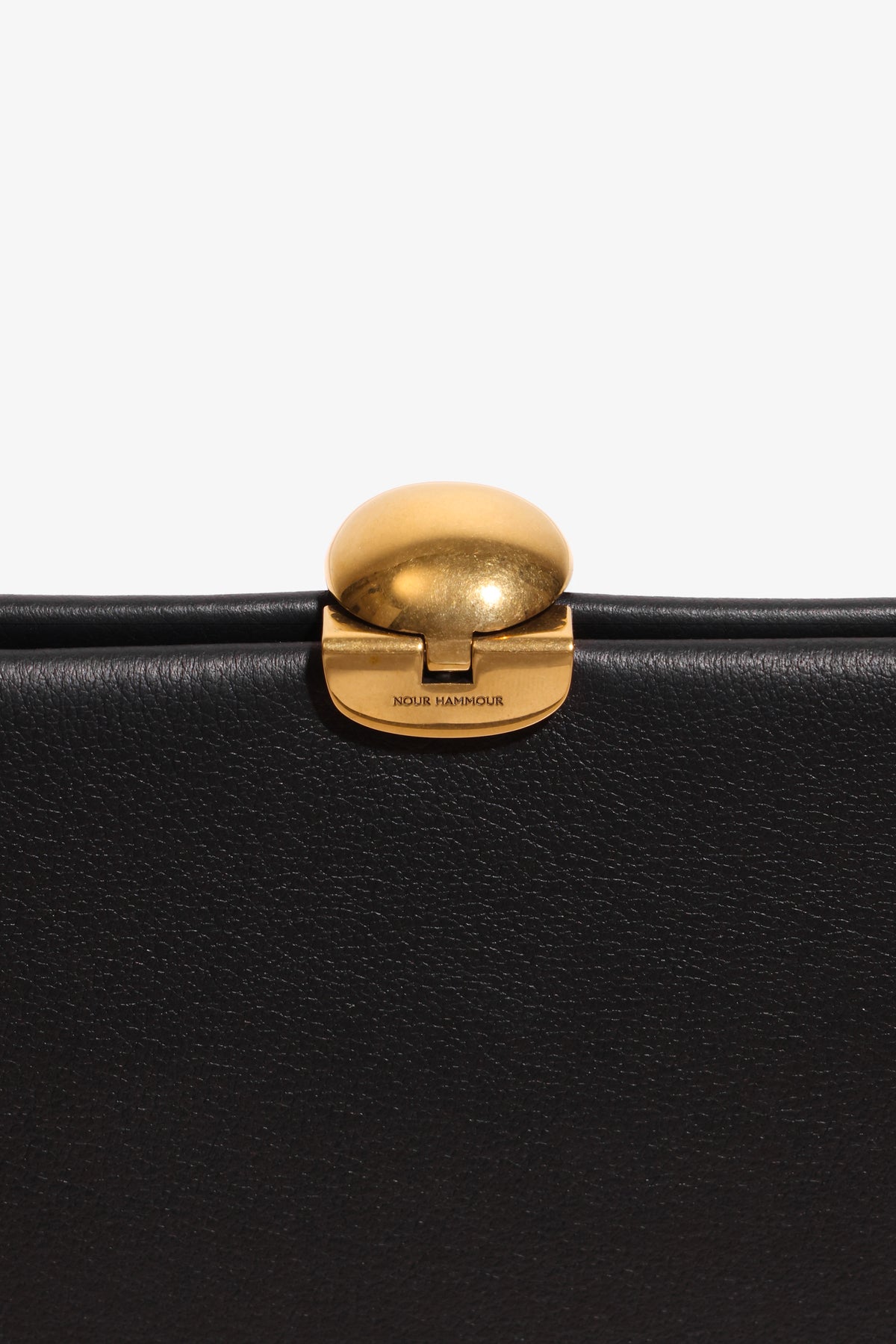 Nour Hammour Lou Jewelry Calfskin Clutch Black - Detail