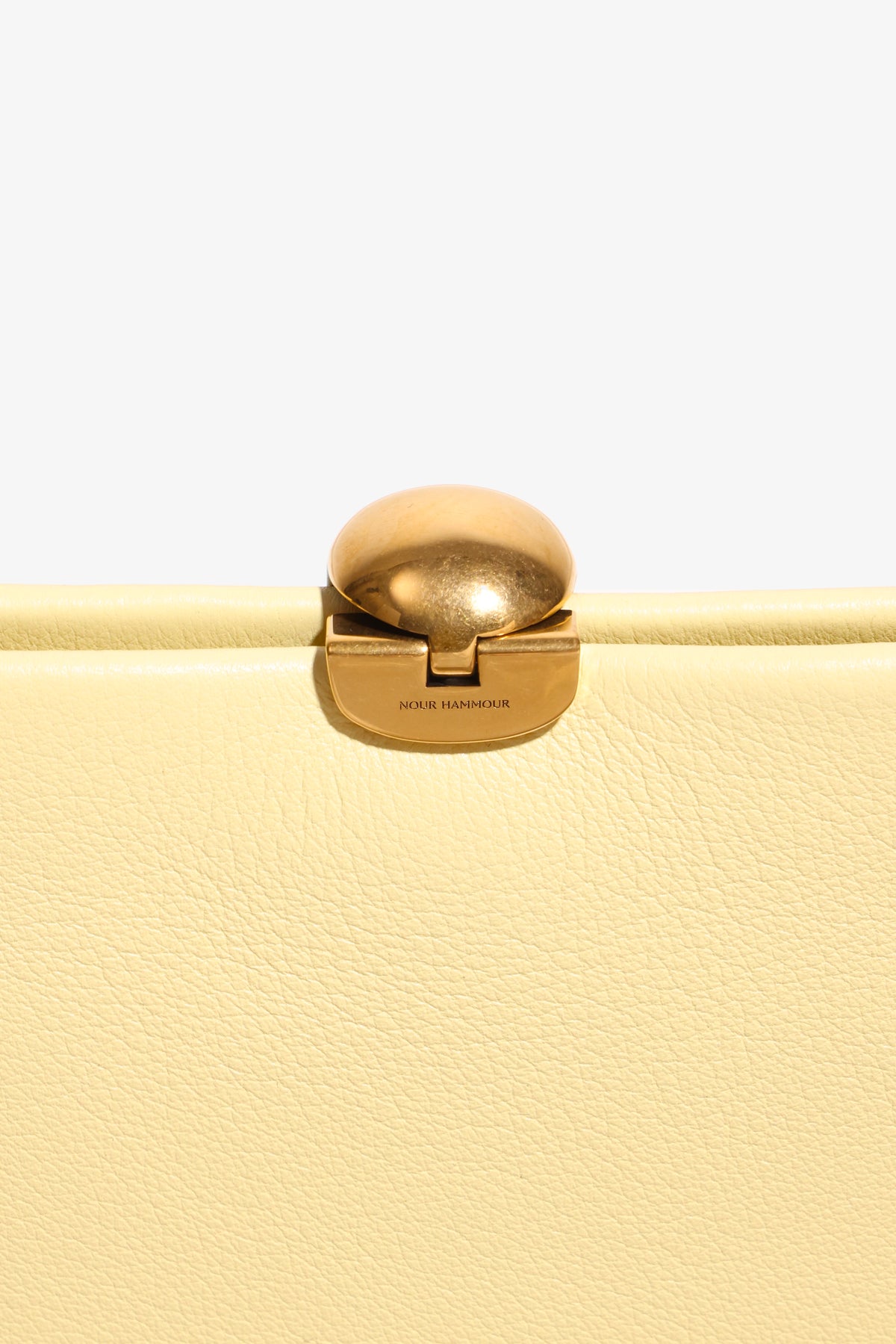 Nour Hammour Lou Jewelry Calfskin Clutch Buttercream - Detail