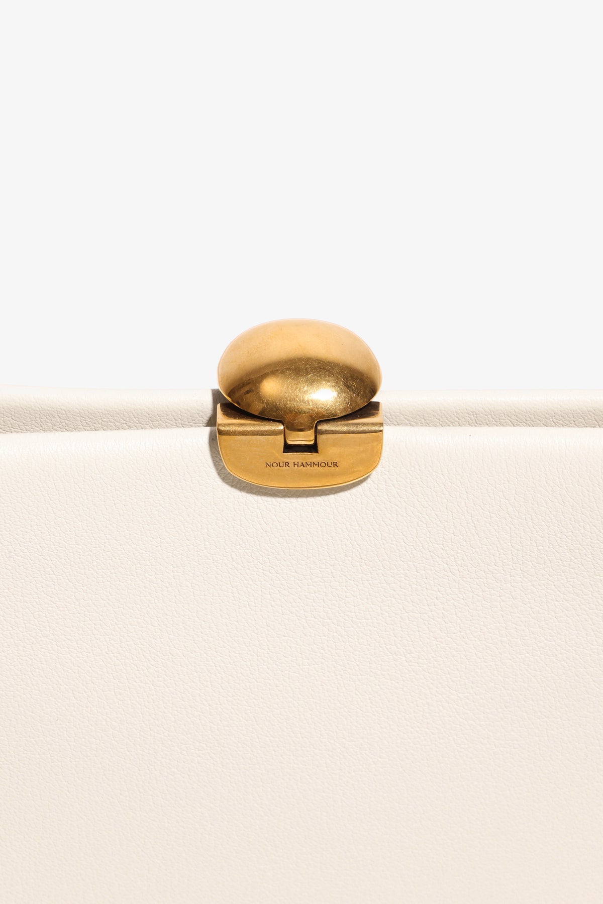 Nour Hammour Lou Jewelry Calfskin Clutch Chantilly - Detail