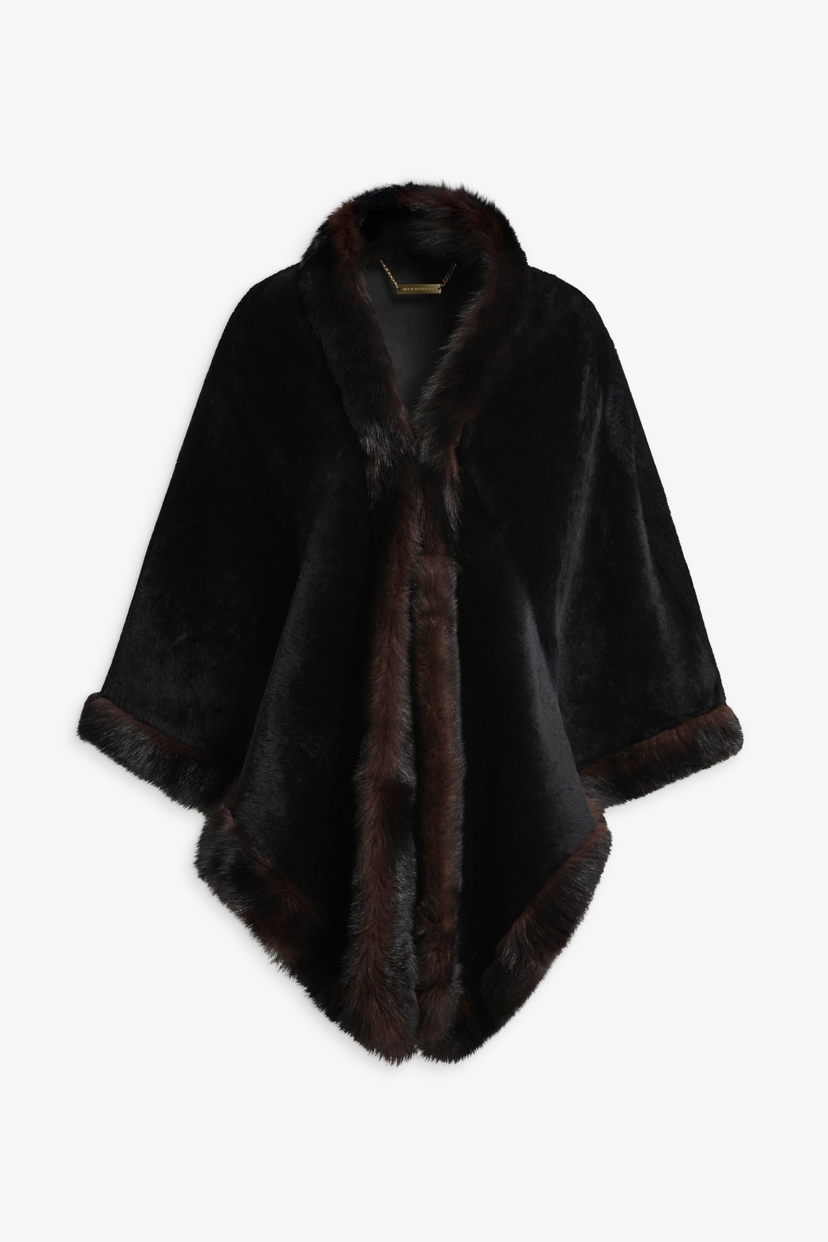 Nour Hammour Olympe Glamorous Shawl Black Brown - Silhouette
