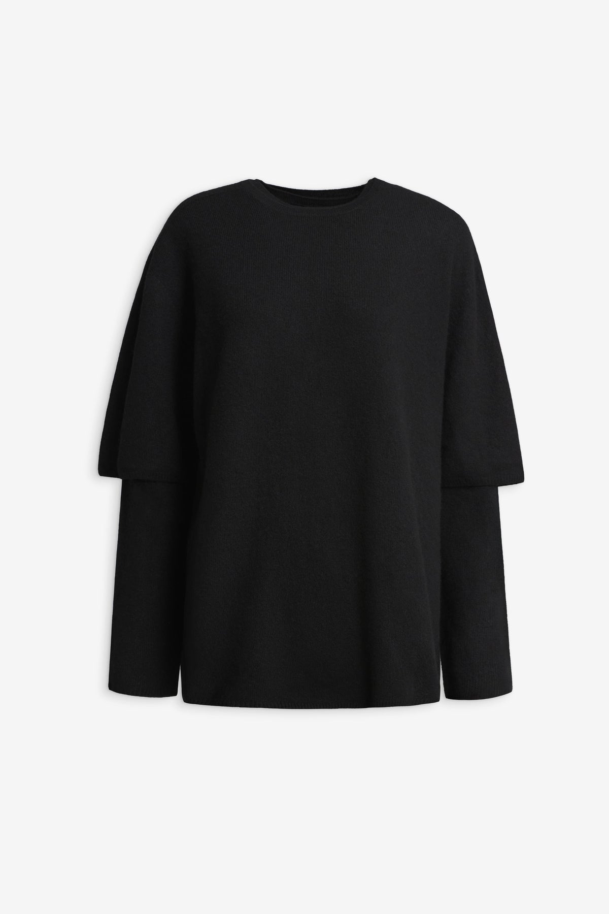 Nour Hammour Cobain Double Layer Cashmere Black - Silhouette