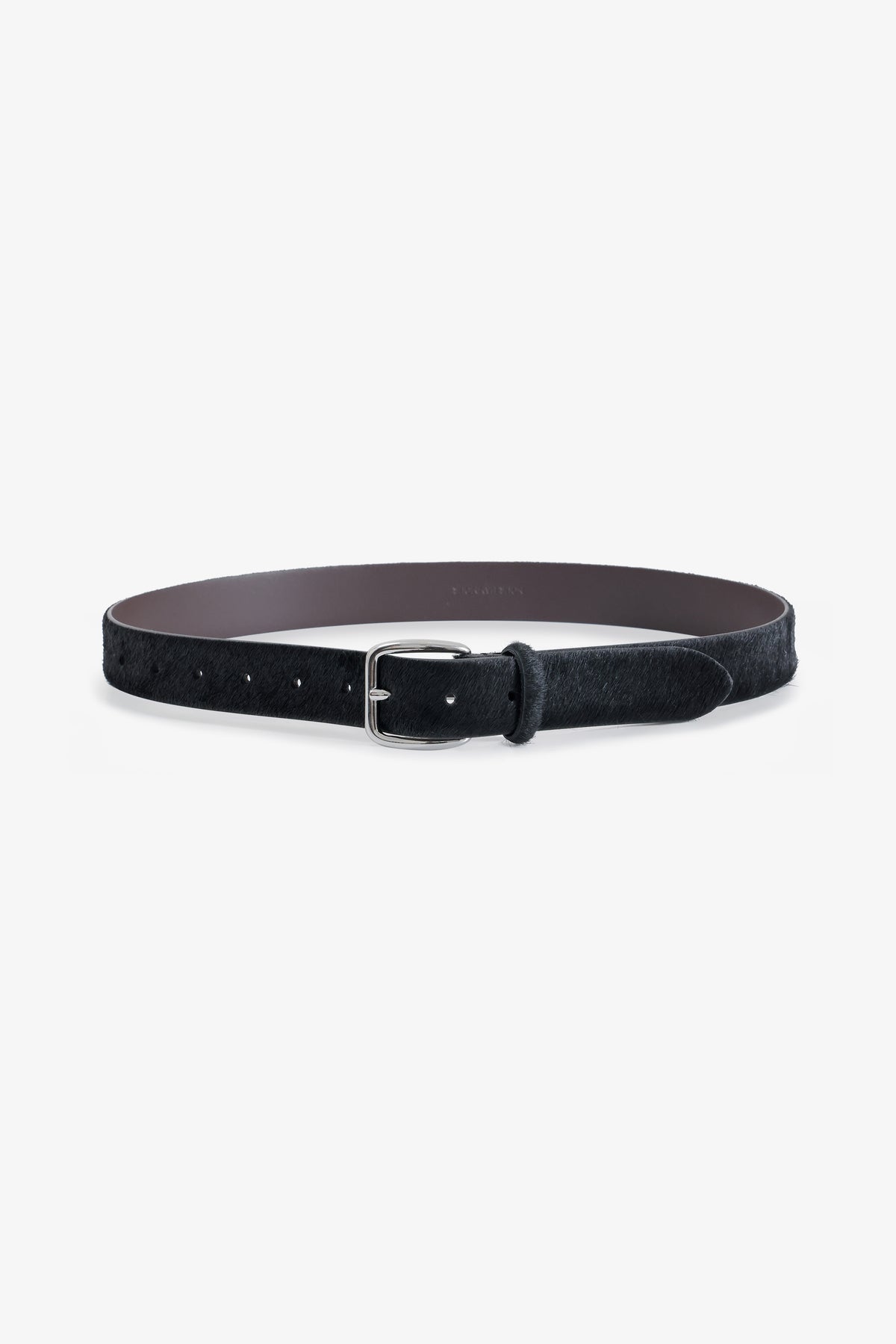 Nour Hammour Everyday Ponyhair Belt Black Silver - Silhouette