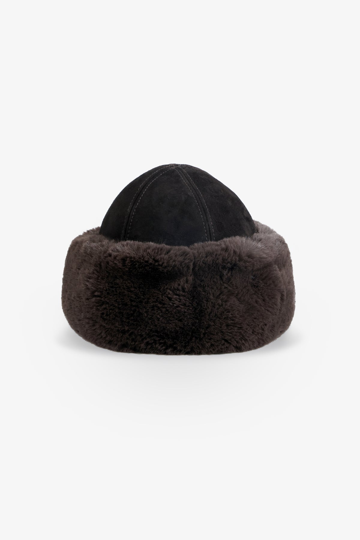 Nour Hammour Toki Toscana and Shearling Hat Dark Brown - Silhouette